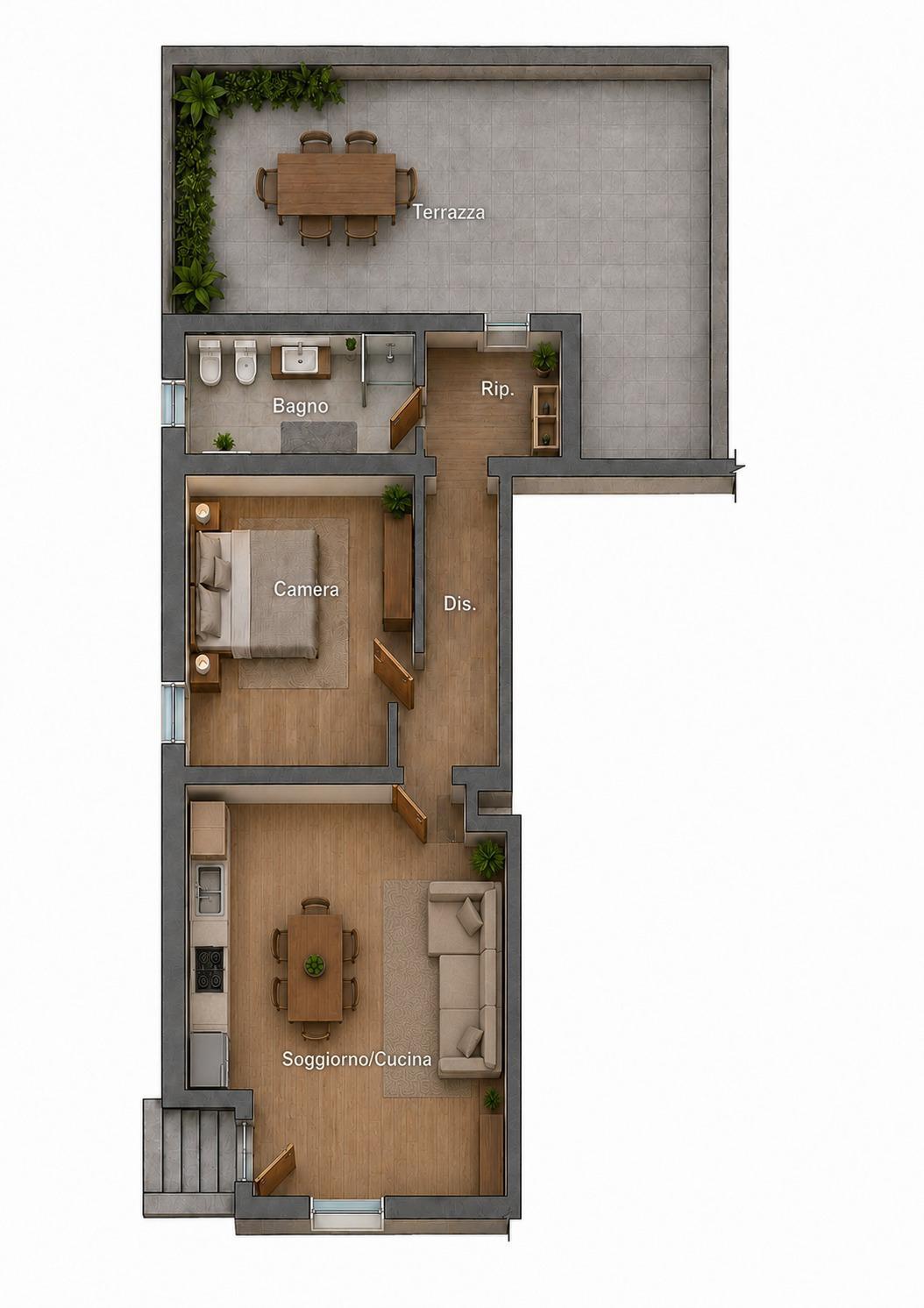 Appartamento Piano Terra ristrutturato con giardino a Fermignano - Rif. A145 - immagine 15